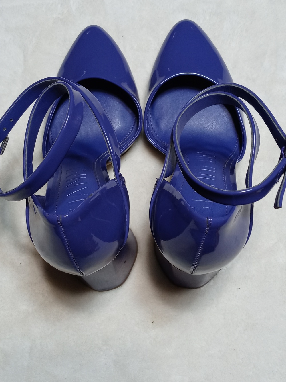 Gianni Bini Purple Patent Ankle-Strap Block Heel - Picture 6 of 6